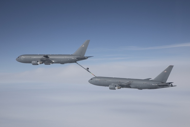 Boeing tankers refuel each other in KC-46 milestone test