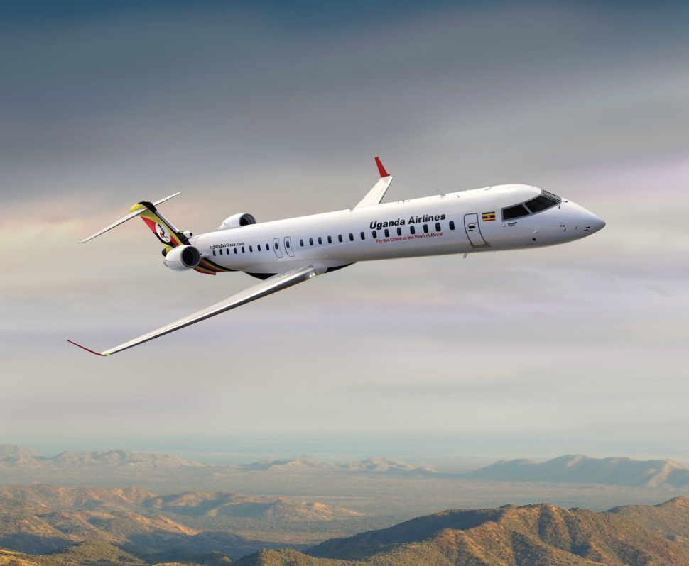 PICTURE Uganda Airlines receives first Bombardier CRJ900